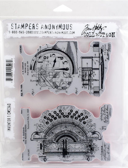 Tim Holtz - Stampers Anon CLING RBBR STAMP SET INVENTOR 1, us:one size, Other