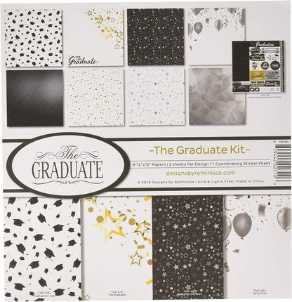 Reminisce (REMBC) The Graduate Scrapbook Collection Kit, Multi Color Palette