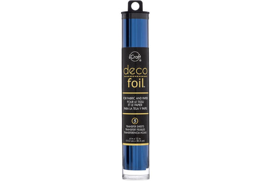 Deco Foil, 5 Transfer Sheets, 6" x 12", Deep Blue