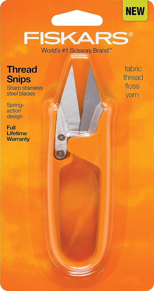 Fiskars Thread Snip Scissors, Gray Orange 7.13 x 3.75 x 0.63