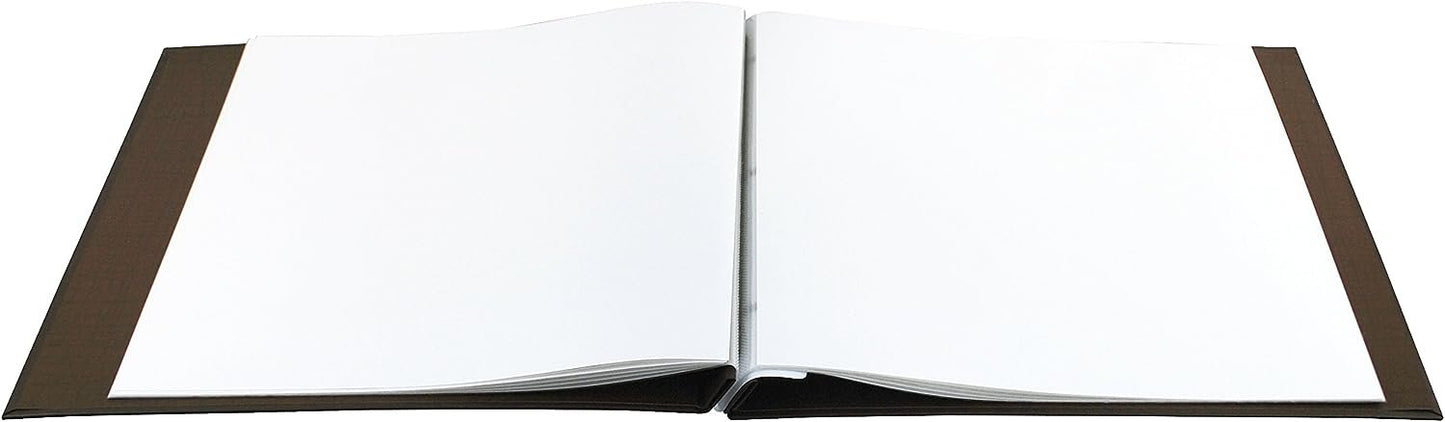 MCS MBI 13.5x12.5 Inch Embossed Gloss Expressions Scrapbook Album with 12x12 Inch Pages, Brown, Embossed "Memories" (848122)