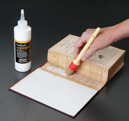 Lineco, Neutral pH Adhesive, Acid-Free Dries Clear, PVA Formula Material Dries Quick Water Soluble Flexible When Dried, Used for Book Binding and Other Paper Projects