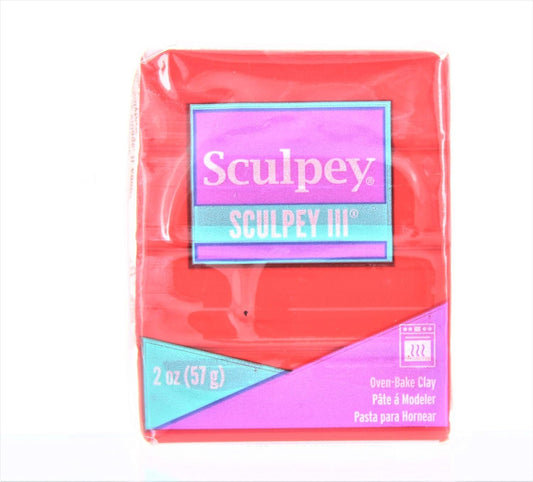Sculpey Iii Polymer Clay 2oz-Red Hot Red
