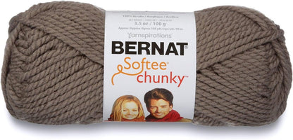 Bernat Softee Chunky Yarn, 3.5 Oz, Gauge 6 Super Bulky, White