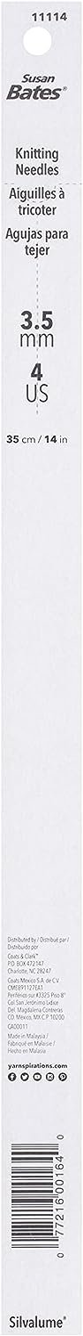 Susan Bates Silvalume Single Point Knitting Needles 14 inch