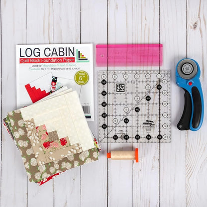 It's Sew Emma Log Cabin Foundation Paper 6 inch