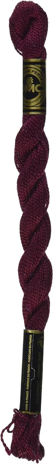 DMC 115 5-814 Pearl Cotton Thread, Dark Garnet, Size 5