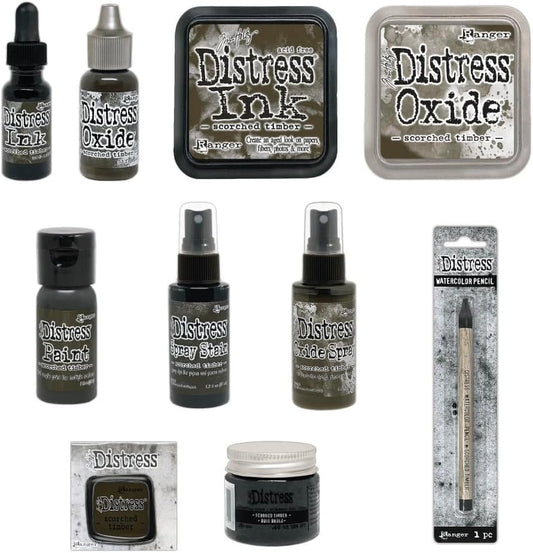 Bundle- Tim Holtz Distress I Want It All Full Set January 2024 Scorched Timber Bundle Ranger Ink