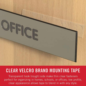 VELCRO Brand Thin Clear Tape | 15 Ft x ¾” | Cut Strips to Length | Home Office or Crafts Fastening Solution | Large Roll, 91325