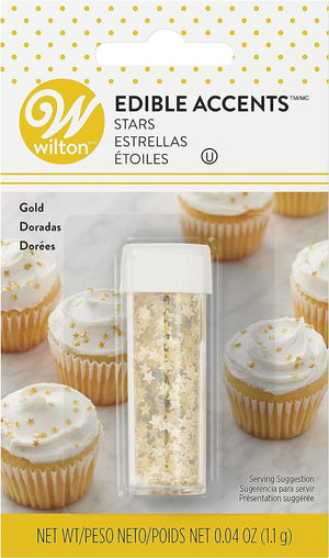 Wilton Edible Glitter, Gold Stars, 0.04 Ounce