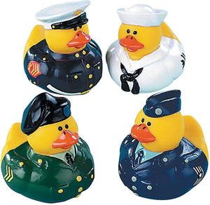 Fun Express Uniform Armed Forces Military Rubber Duckies (Set of 12 Ducks)