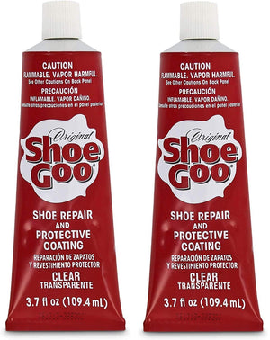 Shoe Goo Repair Adhesive for Fixing Worn Shoes or Boots, Clear, 3.7 Oz (2pc)