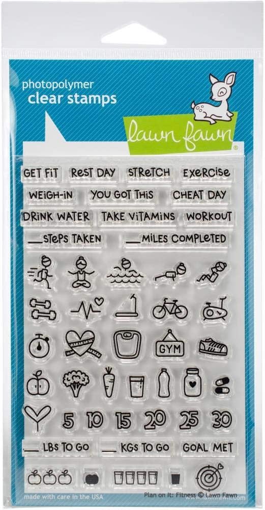 Lawn Fawn Clear Stamps - Plan On It: Fitness (LF1483)