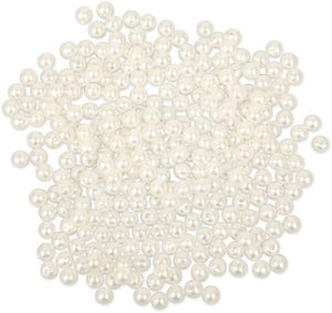 Craft Medley 256 Piece Acrylic Pearl Beads, 5mm, Ivory