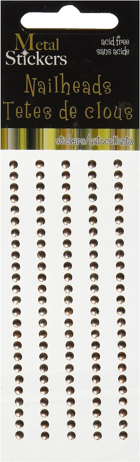 Mark Richards Metal Stickers Nailheads 3mm Round 125/Pkg, Silver