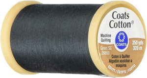 Coats Thread & Zippers Machine Quilting Cotton Thread, 350-Yard, Black