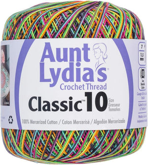 Aunt Lydia Classic Crochet Thread, Blacklight