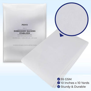 Odif 505 Fabric Adhesive Spray (7.2oz) with Embroidery Stabilizer (55gsm 10yds x 10in) - Fabric Stabilizer 505 Spray with Hand Embroidery Compatible Cut Away Stabilizer for Machine Embroidery