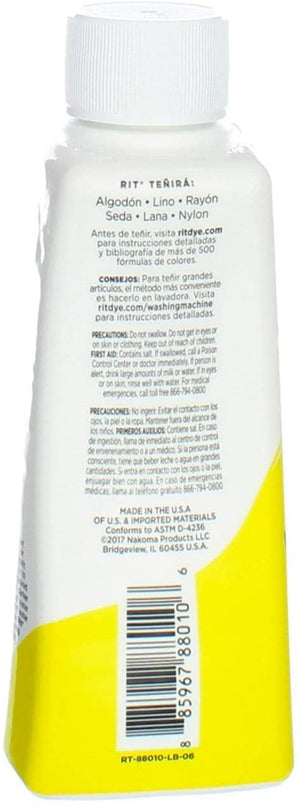 Rit Dyes lemon yellow liquid 8 oz. bottle [PACK OF 4 ]