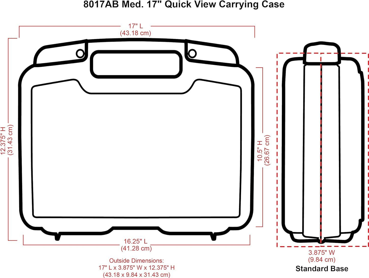 ArtBin 8017AB 17 inch Quick View Carrying Case, Portable Art & Craft Organizer with Handle, [1] Plastic Storage Case, Translucent