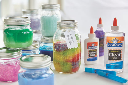 Elmers Liquid School Glue, Slime Glue & Craft Glue | Washable, 4 Ounces Each, 12 Count, Great for Making Slime