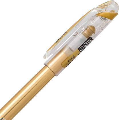 Pentel Arts Slicci Metallic 0.8 mm Needle Tip Gel Pen, Assorted Colors, 3 Pack (BG208BP3M)