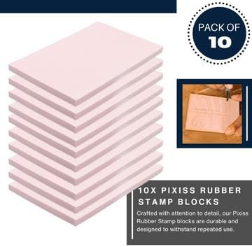 Rubber Stamp Pads (10 Pack) by Pixiss - Printmaking Supplies Refill 