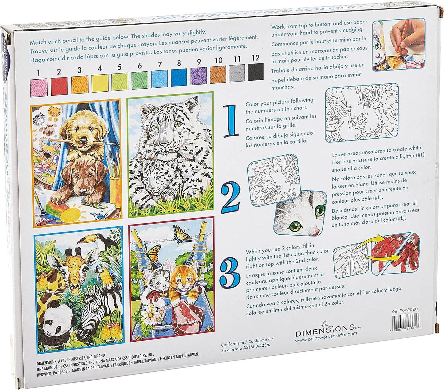 Dimensions Paint by Number, 29 Piece Set, Friendly Animals