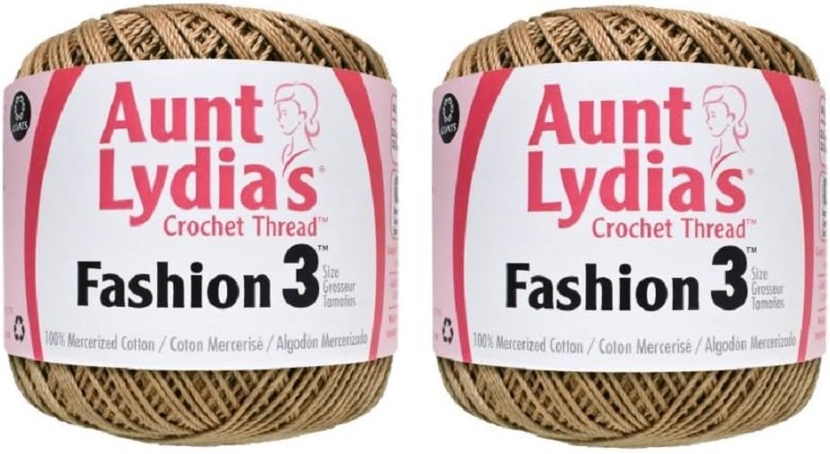 Aunt Lydia's Crochet Thread - Size 3 - (2-Pack) Copper Mist