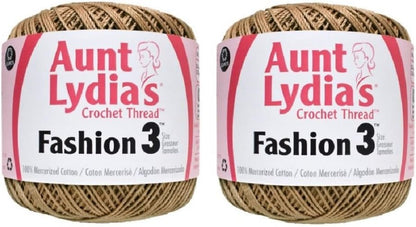 Aunt Lydia's Crochet Thread - Size 3 - (2-Pack) Copper Mist