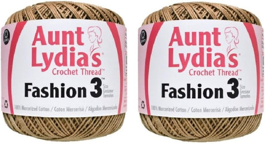 Aunt Lydia's Crochet Thread - Size 3 - (2-Pack) Copper Mist