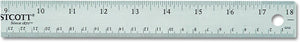 Westcott 10417 Stainless Steel Metal Ruler with Non-Slip Cork Base, 18 In