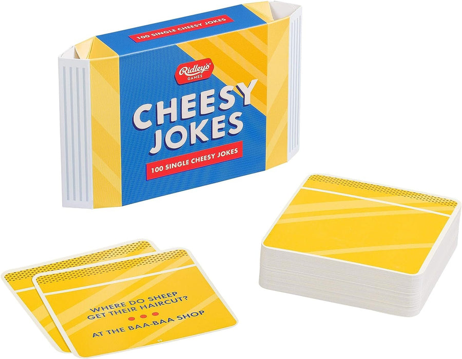 Ridley’s 100 Single Cheesy Joke Cards – Includes 100 Jokes for Kids and Adults, Funny Jokes for Family-Friendly Fun – Makes a Great Gift Idea