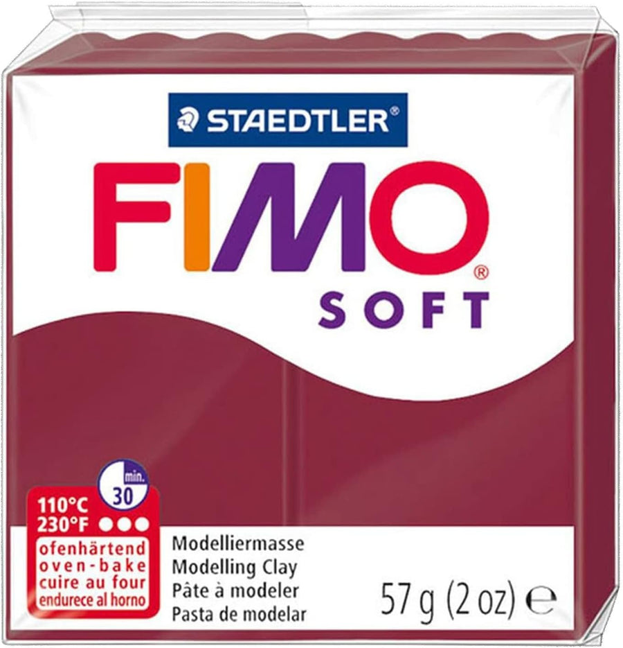 FIMO Soft Polymer Oven Modelling Clay - Most Popular Colours - 57g - Set of 3 - Merlot