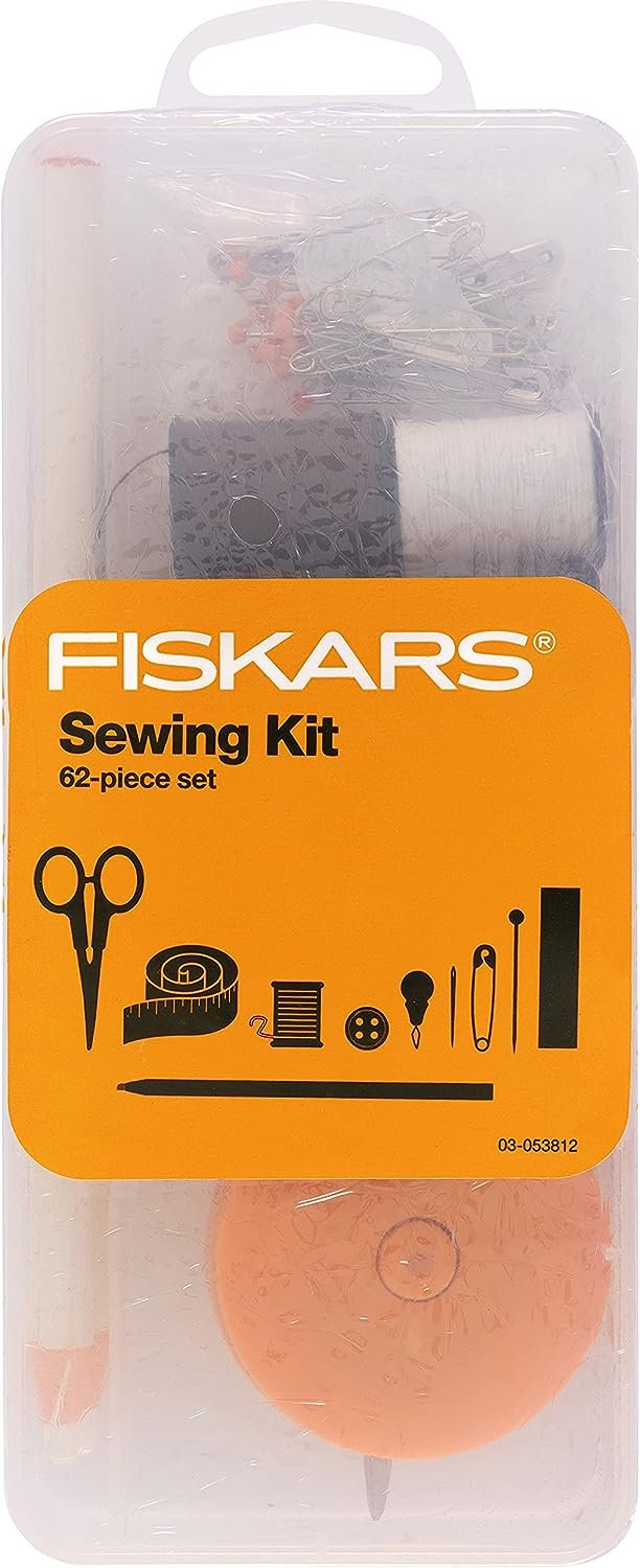 Fiskars Sewing Kit, Clear/Orange
