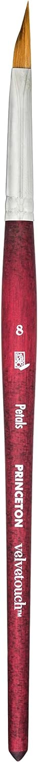 Princeton Velvetouch, Series 3950, Paint Brush for Acrylic, Oil and Watercolor, Petal, 8