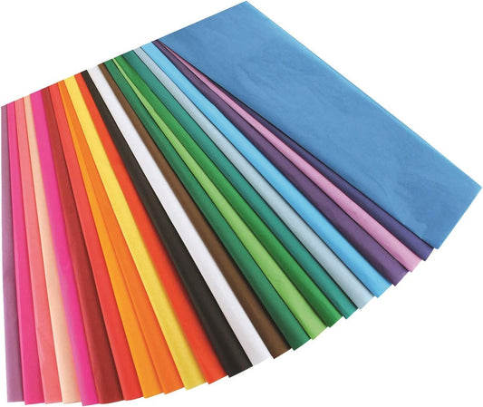 Hygloss Products Bleeding Tissue Assortment- Multi-Color Assortment 12 x 18 Inch, 100 Sheets