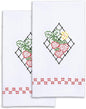 Jack Dempsey Needle Art Strawberries Hand Embroidery, White
