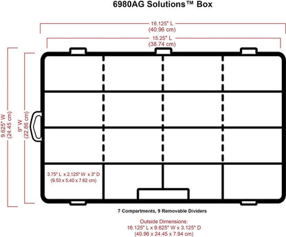ArtBin 4006AB Medium Solutions Box with Dividers, Art & Craft Organizer, [1] Plastic Storage Case, Clear