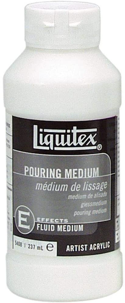 Liquitex Professional Pouring Effects Medium, Pixiss Acrylic Pouring Silicone Oil, Clear Plastic Cups, Paint Mixing Sticks Pouring Supplies