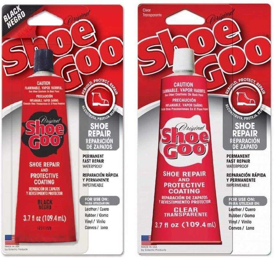 Shoegoo Combo Adhesive, 2 Pack (1, 1, Clear/Black