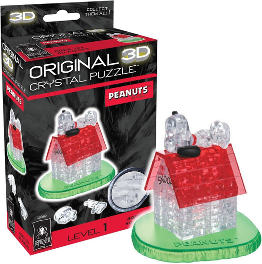 BePuzzled | Peanuts Snoopy House Original 3D Crystal Puzzle, Ages 12 and Up