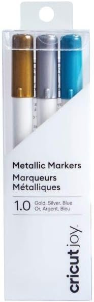 Cricut Joy Metallic Markers, 1.0 (3) Gold, Silver, Blue