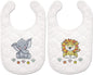Design Works Crafts Janlynn Stamped for Cross Stitch Baby Bib Kit, in The Jungle