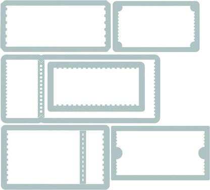 Sizzix, Multi Color, Thinlits Die Set , Ticket Booth by Tim Holtz, 6 Pack, One Size