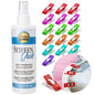 Stiffen Quick Fabric Stiffener - 8oz Stiffen Quik Fabric and Hat Stiffener, Plus 25 Sewing Fabric Clips