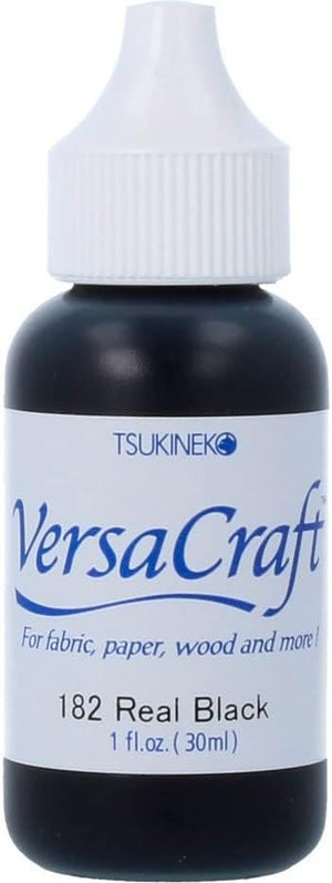 Tsukineko 1 Fluid Ounce VersaCraft Inker, Real Black