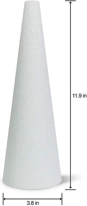 FloraCraft CraftFōM Cone 3.7 Inch x 8.9 Inch White