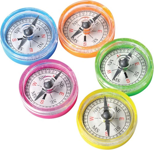 U.S. Toy Lot of 36 Assorted Color Mini Compass Toys
