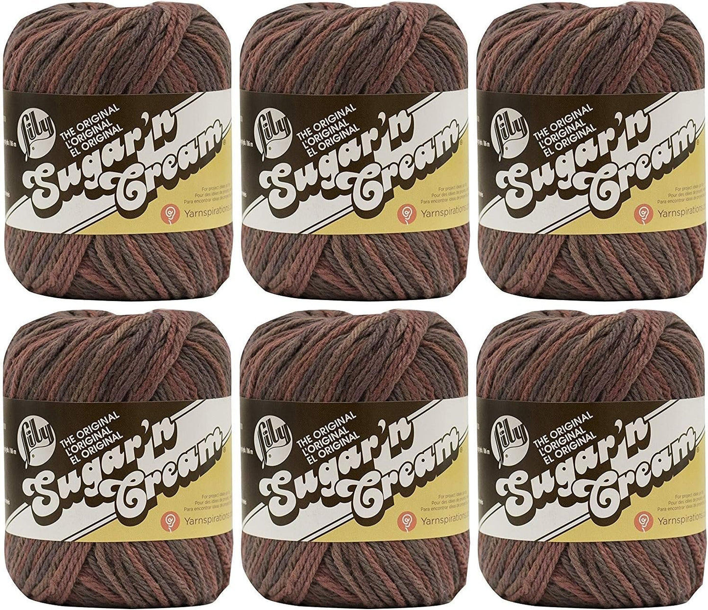 Lily Sugarn Cream Yarn Ombres (6-Pack) Terra Firma 102002-2013